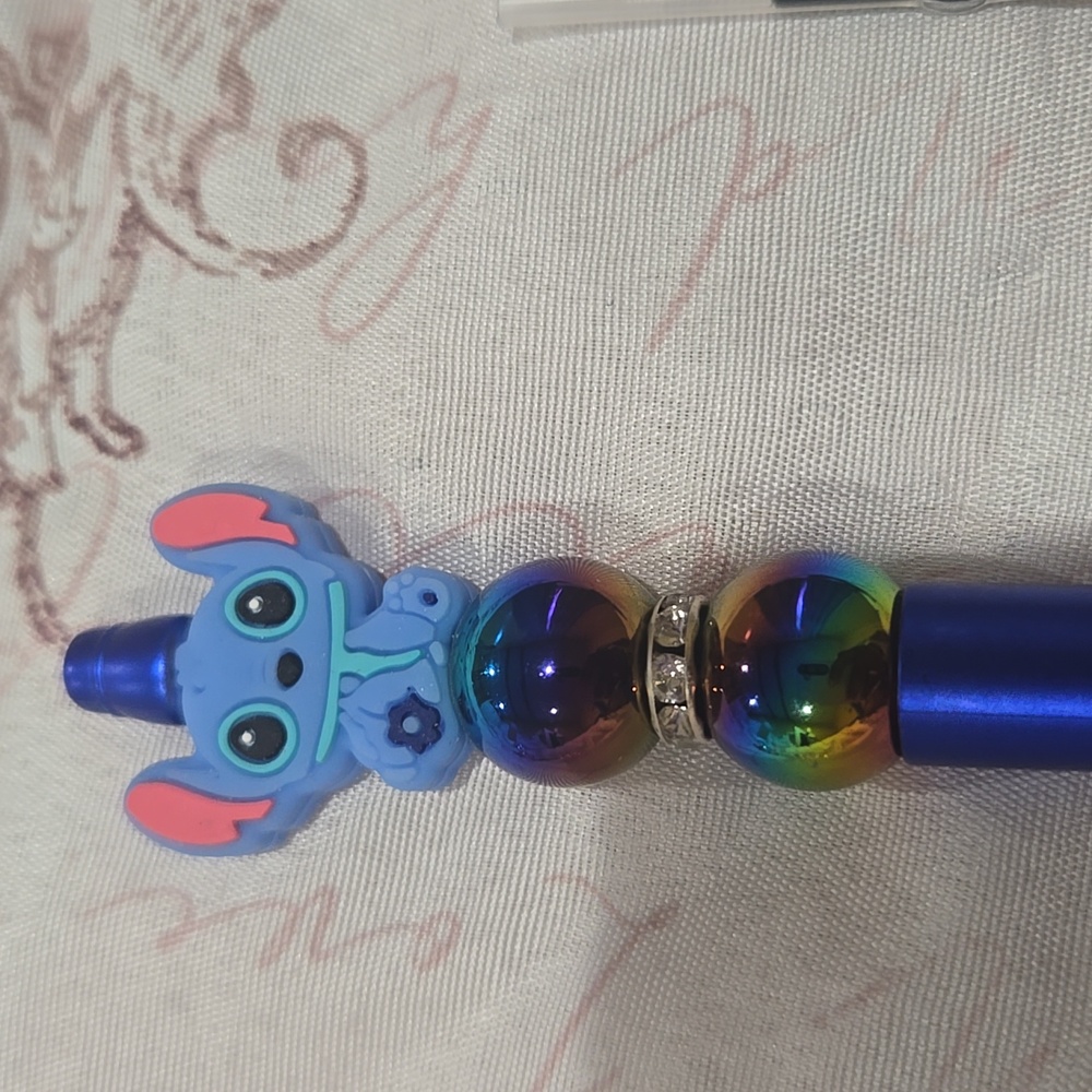 Blue Pen with Cute Stitch Character